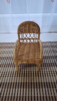 Vintage rattan baba fotel