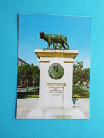 Képeslap (55) - Románia - Cluj-Napoca (Kolozsvár) - Capitoliumi Farkas szobra 1980-as évek