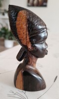 Kézzel faragott afrikai fejszobor 9 cm