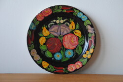 3 db jelzett Gránit porcelán kalocsai mintás fali dísztányér szett (24 cm és 20 cm)