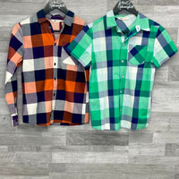 H&M colorful checkered boys' shirt set 152