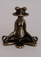 Miniatűr réz béka füstölő