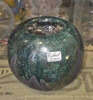 Raku kerámia gömb forma gyertyatartó kb. 12 x 10 cm