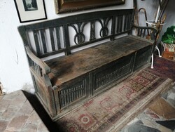 ART NOUVEAU STYLE ARMCHAIR AND TRUNK