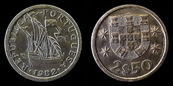 E 5014 Portugália 2½ escudó 1982