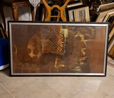 Gábor István képcsarnokos pazar festménye! 110x60cm!