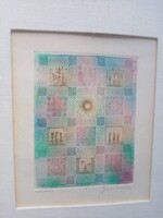 Gross Arnold színes rézkarca: Kaleidoszkóp