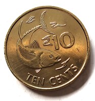 Seychelles szigetek 10 cents 2000 (E82)