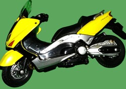 2001.Retro fém WELLY Yamaha TMAX 500 (XP500) robogó fém modell motorkerékpár 1:18 modell HIBÁTLAN