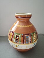 Tulipános kerámia váza, 25 cm