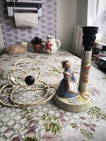 Antik porcelántalpú asztali láma  eladó!