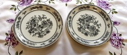 2 db fekete-fehér Keleties mintás lapos tányér 24,5 cm