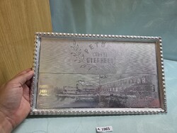 A1965 Retro alu tálca Petőfi MGTSZ Gyermelyi tésztagyár 37x22 cm