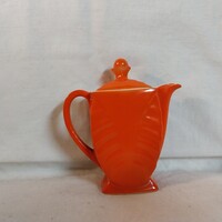 Jelzett „Victoria” csehszlovák art deco mini porcelán kanna – Uránnarancs (1920-1930-as évek)
