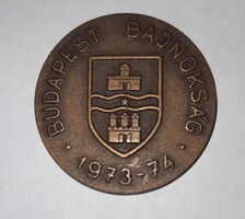 Budapest foci bajnokság  1973-74 emlékérem