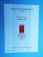 Német emléklap (C12) - 1975. Szent év (Ersttagsblatt 6/1975)