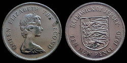 E 5671 Jersey 10 New Pence 1980 - Elizabeth II