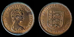 E 5666 Jersey ½ New Penny 1971 - Elizabeth II