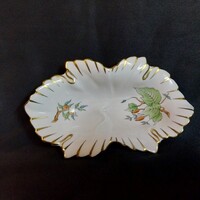 Herendi porcelán gyümölcsös (FR) mintás ikerlevél kínáló tál – Hibátlan