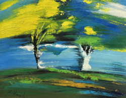 IGNÁC KOKAS 1926-2009 PAINTING, IN A STORM