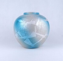 2B283 Jelzett japán KUTANI porcelán váza díszváza darvakkal 18 cm