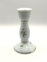 Hollóházi "Erika" mintás Pannónia porcelán gyertyatartó pár – Hibátlan!