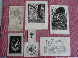 Petrikovits László Ex libris könyvjelzők 7db Szerencsi