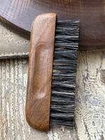 ANTIQUE, WOODEN, SMALL CLOTHING BRUSH 10.4 CM