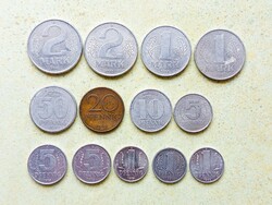 Németország NDK 13 db Különböző Érme 1 5 10 20 50 Pfennig 1 2 Márka 1958-1982
