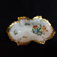 Herendi porcelán BFR mintás ikerlevél kínáló tál – Hibátlan
