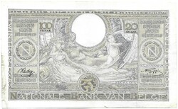 100 frank francs 20 belga belgas 1942.05.16. Belgium