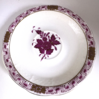 Herendi Apponyi purpur kézzel festett csészealj – régebbi PH 1839 jelzés – 11,5 cm