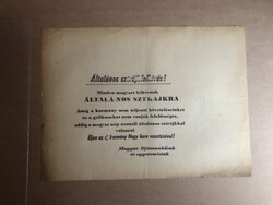 Általános sztrájkfelhívás ! 1956 forradalmi röplap