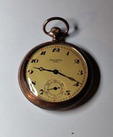 Eredeti HELVETIA PRIMA ezüst zsebóra (0.800) – Dupla fémjellel, 1920-as évek