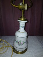 Antik, porcelán lámpatest, réz szerelékkel