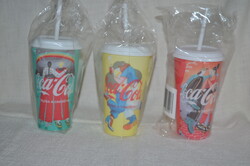 COCA - COLA fedeles szívószálas hidegre színváltóspohár saját dobozával 02