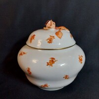 Herendi Apponyi narancs (AOG) porcelán cukortartó