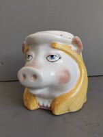 Ritka Vintage Miss Piggy 3 D kerámia bögre ( Sigma tastesetter ) 1980- As évek