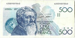 500 frank francs 1989-92. J. Van Droogenbroeck és A. Verpleatse Belgium