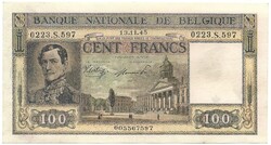 100 frank francs 1945.11.13. Belgium