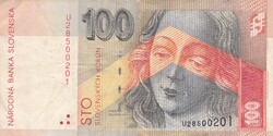 100  Korona   2001  Szlovákia    A képen látható állapotban