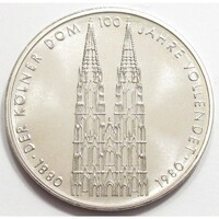 Németország,5 mark 1980 F - A kölni katedrális aUNC+ nikkel