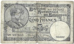 5 frank francs 1938.04.06. Belgium