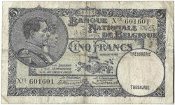 5 frank francs 1951.04.20. Belgium