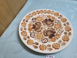 A1971 Wloclawki lengyel fajansz fali lapostányér 31 cm a képeken látható állapotban