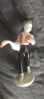 Hollóházi porcelán Ludas Matyi hibátlan új állapotban lévő