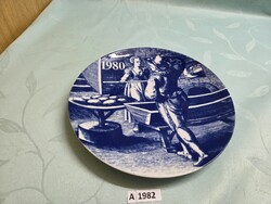 A1982 Wandteller Excl Bavaria 1980 falitányér 24,5 cm a képeken látható állapotban