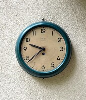 Régi nagy MOM várótermi vasúti állomás iskolai fali óra 2 retro 28 cm retro industrial