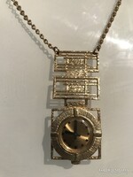 NYAKLÁNC - RUHLA -  ÓRA - MECHANIKUS - 7 x 3 cm - LÁNC - 34 cm - HIBÁTLAN