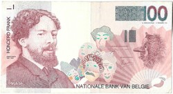 2 x 100 frank francs 1995-2001 Belgium különböző aláírások